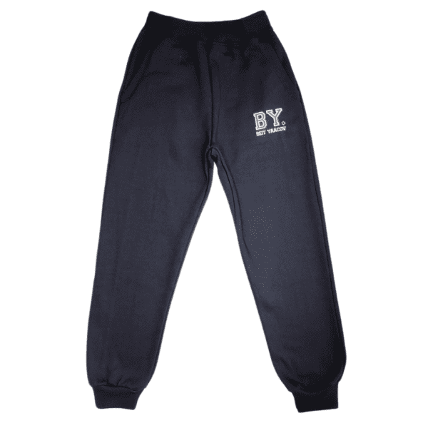BY Calça Preta de Moletom Com Punho